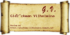 Glückman Vilhelmina névjegykártya